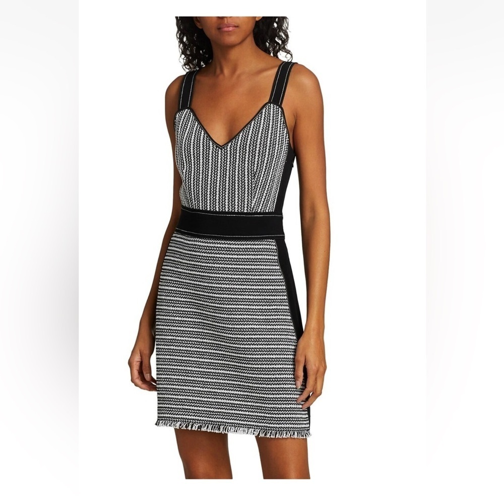 10 Crosby Derek Lam Textured Knit  Mini Dress